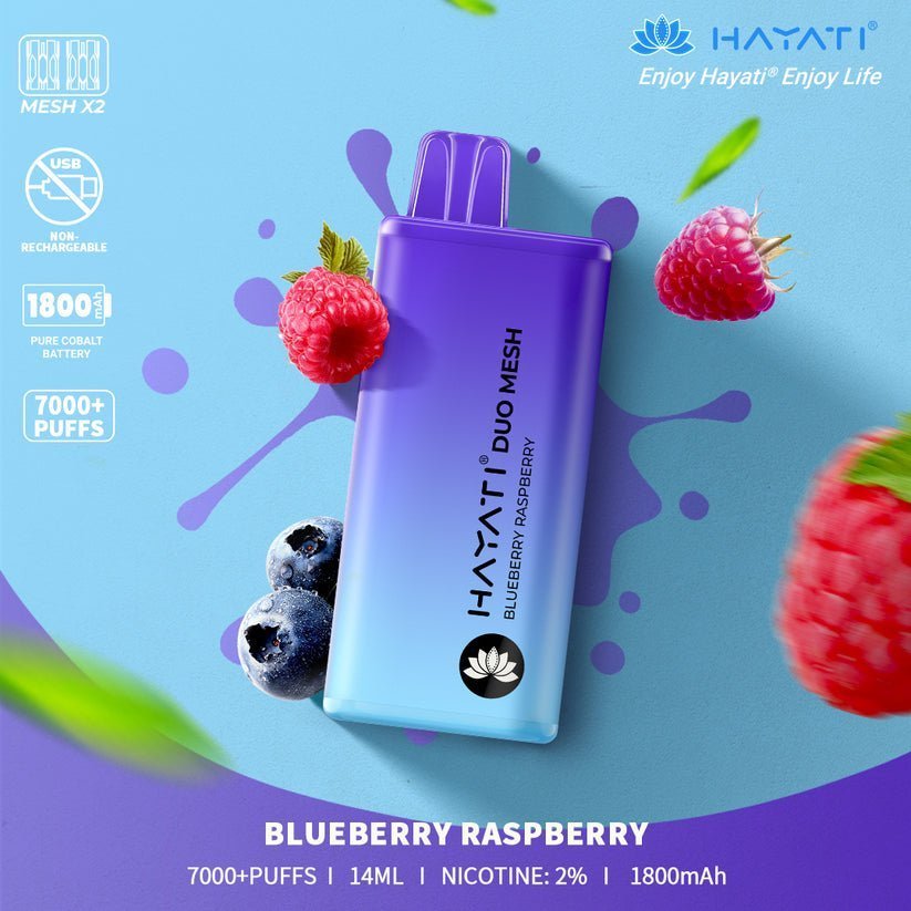 Hayati Duo Mesh 7000 Puffs Disposable Vape Pod Box of 10 - #Simbavapeswholesale#