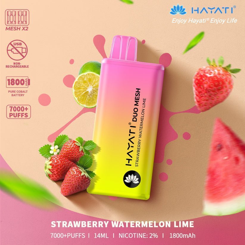 Hayati Duo Mesh 7000 Puffs Disposable Vape Pod Box of 10 - #Simbavapeswholesale#