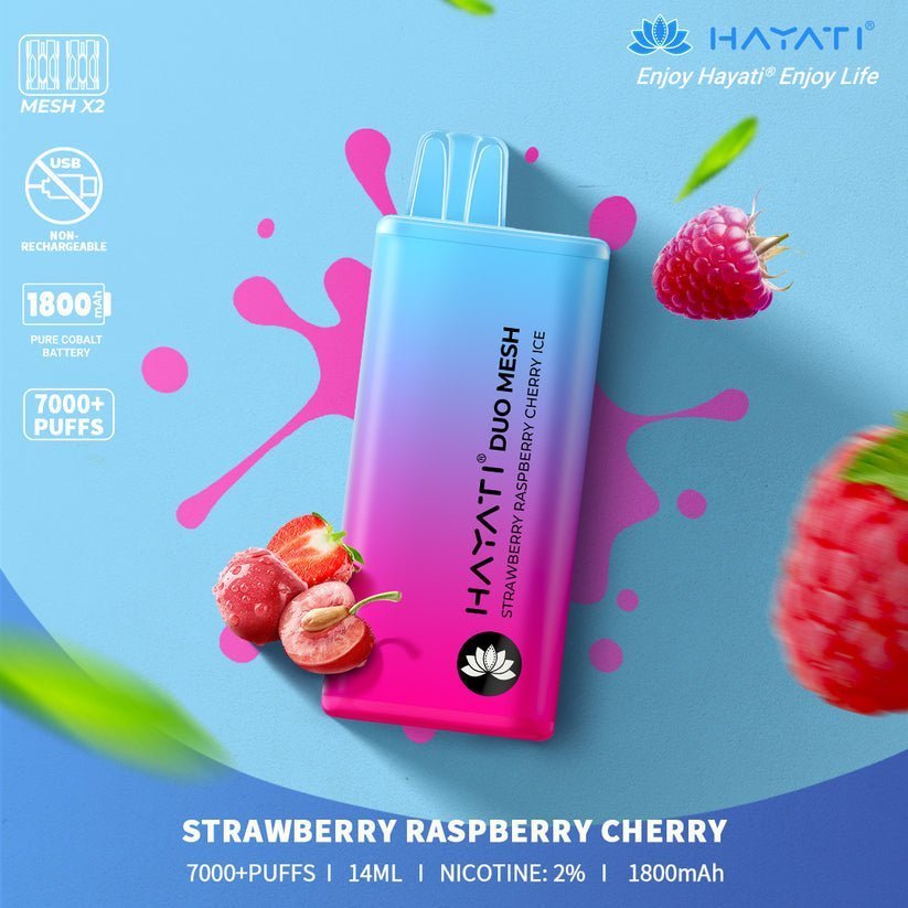 Hayati Duo Mesh 7000 Puffs Disposable Vape Pod Box of 10 - #Simbavapeswholesale#