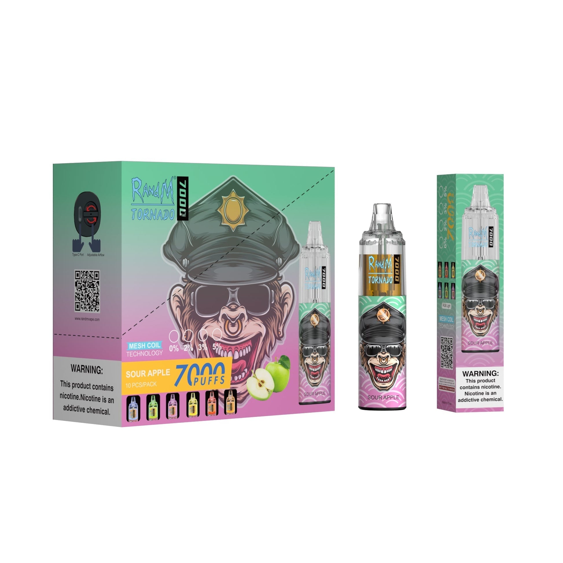 RAndM Tornado 7000 Puffs Disposable Vape (Pack of 10) - #Simbavapeswholesale#