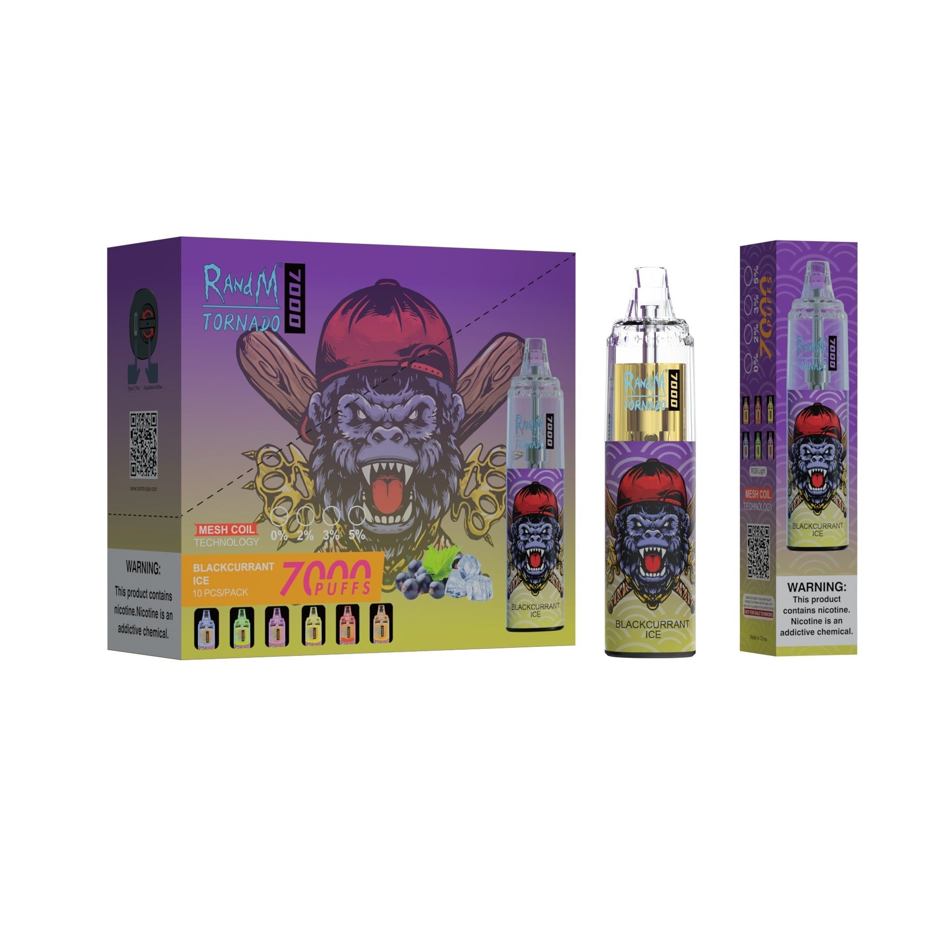 RAndM Tornado 7000 Puffs Disposable Vape (Pack of 10) - #Simbavapeswholesale#