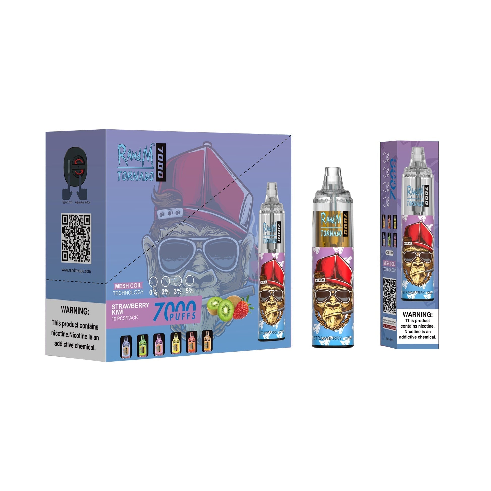 RAndM Tornado 7000 Puffs Disposable Vape (Pack of 10) - #Simbavapeswholesale#