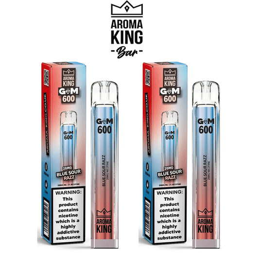 Aroma King Gem Blue Sour Razz 10 x Disposable Vape Device Multipack