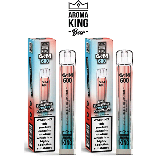 Aroma King Gem Blueberry Cherry Cranberry 10 x Disposable Vape Device Multipack