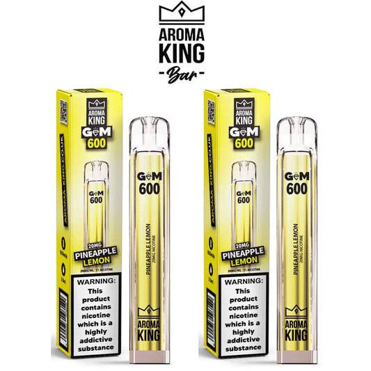 Aroma King Gem Pinkapple Lemon 10 x Disposable Vape Device Multipack