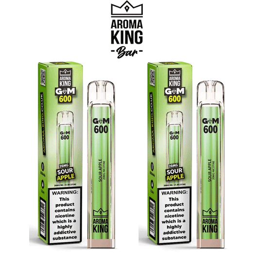 Aroma King Gem Sour Apple 10 x Disposable Vape Device Multipack