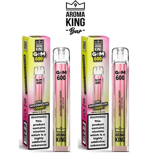 Aroma King Gem Watermelon Cherry 10 x Disposable Vape Device Multipack