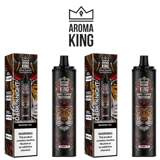 Banana Ice Aroma King Dark Knight 10K Disposable 10 x Vape Device Multipack