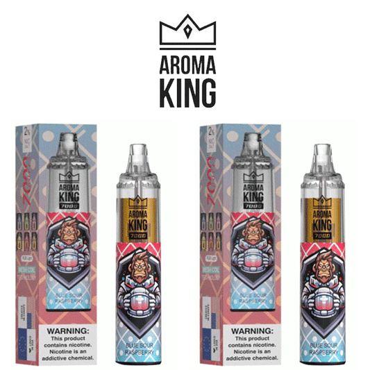 Blue Sour Raspberry Aroma King 7000 Disposable 10 x Vape Device Multipack