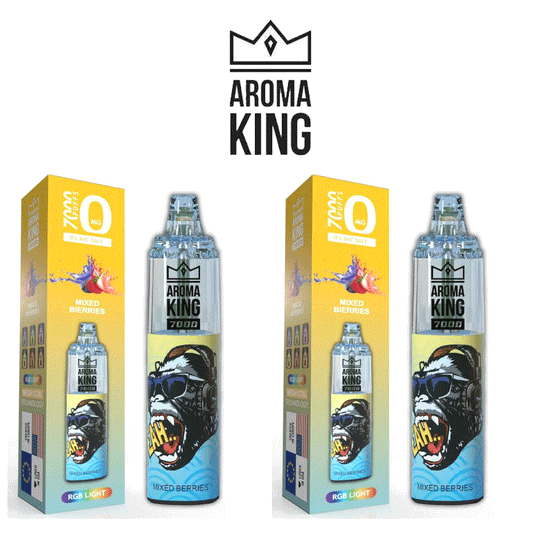 Mixed Berries Aroma King 7000 Disposable 10 x Vape Device Multipack