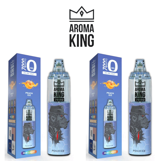 Peach Ice Aroma King 7000 Disposable 10 x Vape Device Multipack