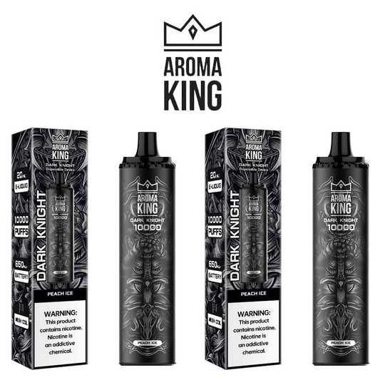 Peach Ice Aroma King Dark Knight 10K Disposable 10 x Vape Device Multipack