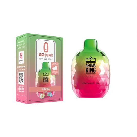 Peach Ice Aroma King Jewel 8000 Disposable Vape Device