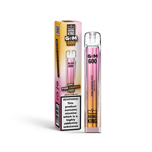 Pink Orange Fizz Aroma King Gem 600 Disposable Pod Kit