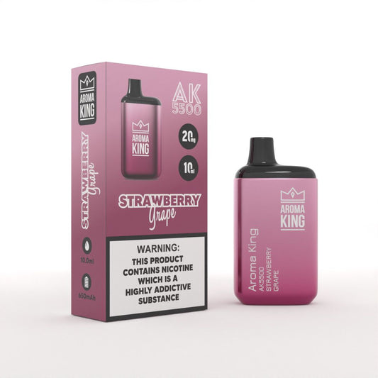 Strawberry Grape Aroma King AK5500 Metallic Disposable Vape Pod