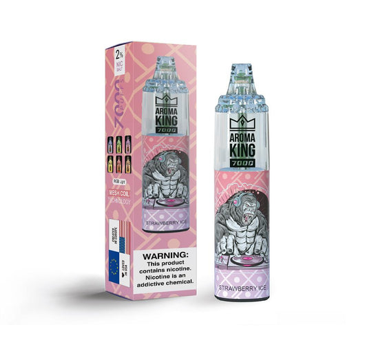 Strawberry Ice Aroma King Tornado Disposable Device 7000 Puffs