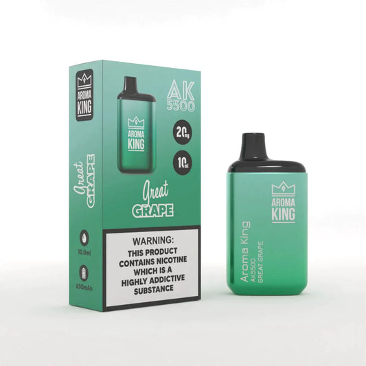 Great Grape Aroma King AK5500 Metallic Disposable Vape Pod