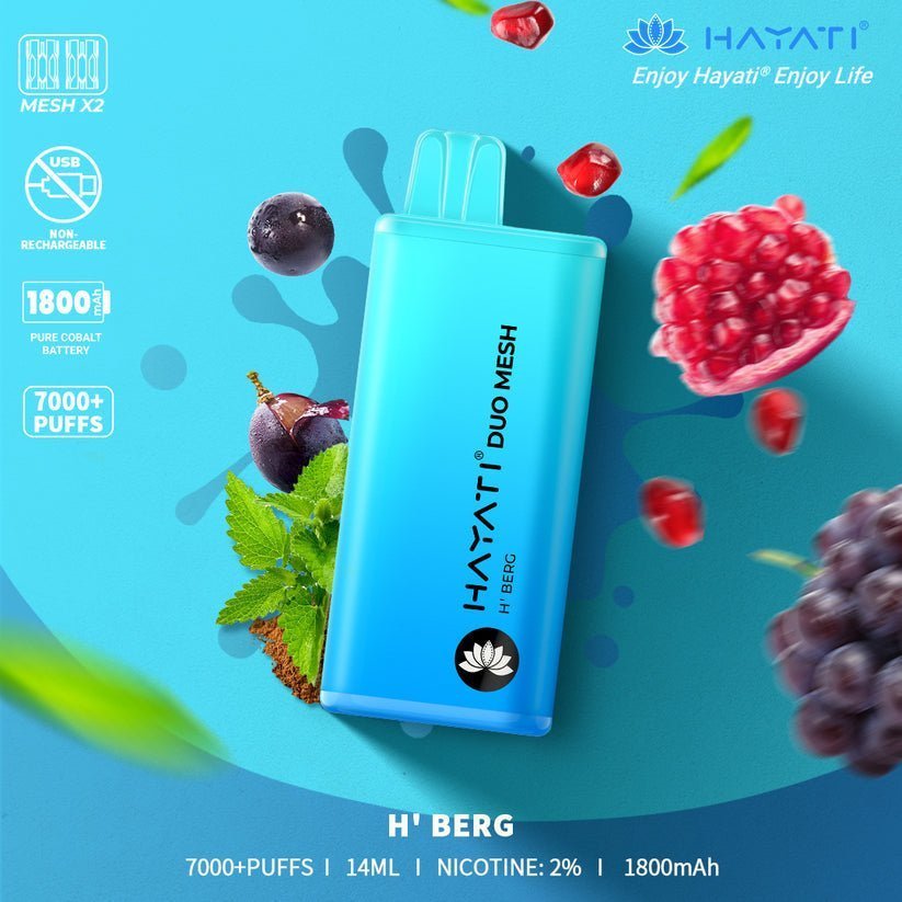 Hayati Duo Mesh 7000 Puffs Disposable Vape Pod Box of 10 - #Simbavapeswholesale#