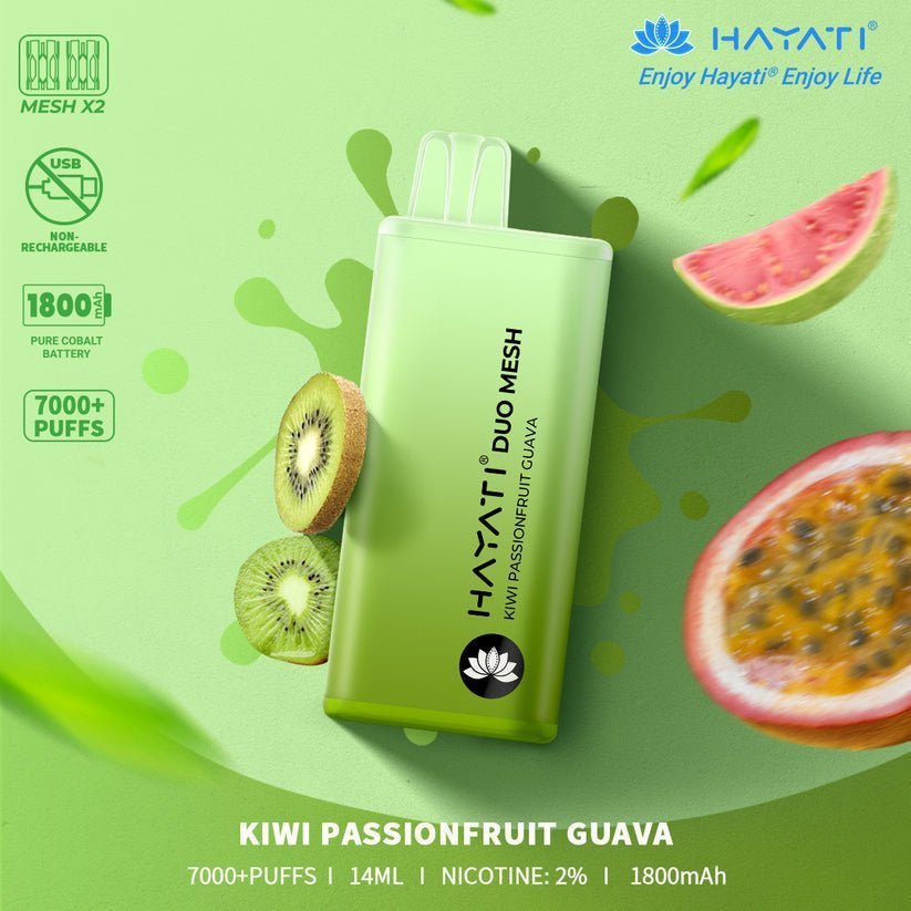 Hayati Duo Mesh 7000 Puffs Disposable Vape Pod Box of 10 - #Simbavapeswholesale#