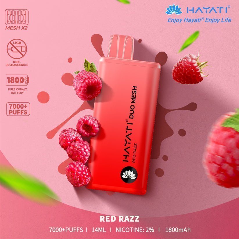 Hayati Duo Mesh 7000 Puffs Disposable Vape Pod Box of 10 - #Simbavapeswholesale#