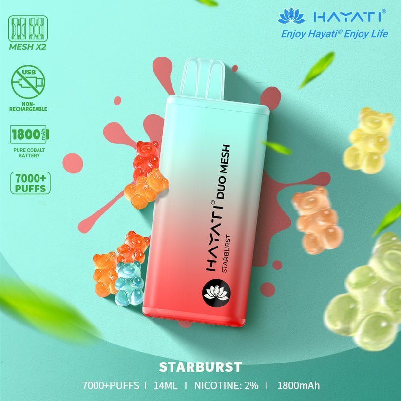 Hayati Duo Mesh 7000 Puffs Disposable Vape Pod Box of 10 - #Simbavapeswholesale#