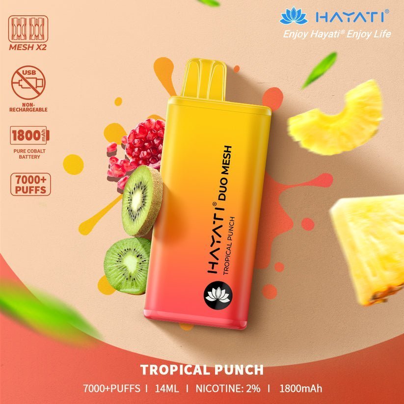 Hayati Duo Mesh 7000 Puffs Disposable Vape Pod Box of 10 - #Simbavapeswholesale#