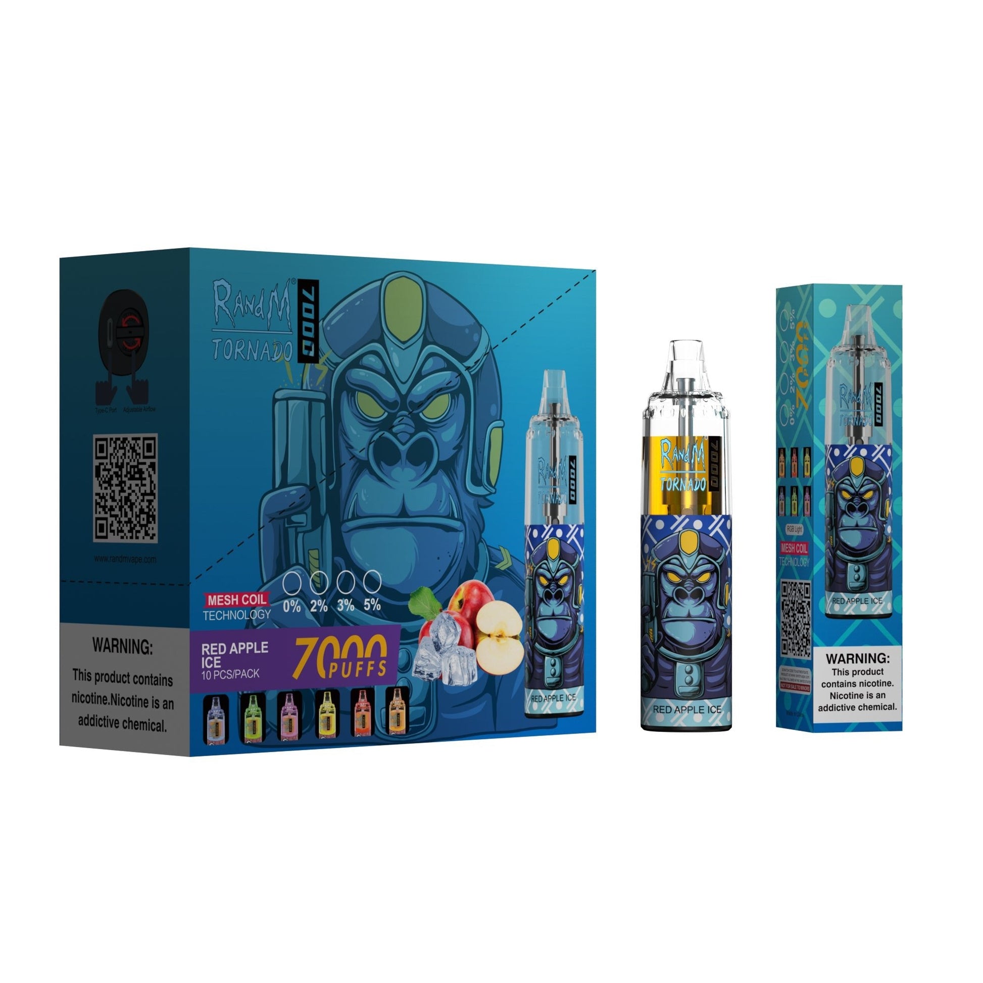 RAndM Tornado 7000 Puffs Disposable Vape (Pack of 10) - #Simbavapeswholesale#