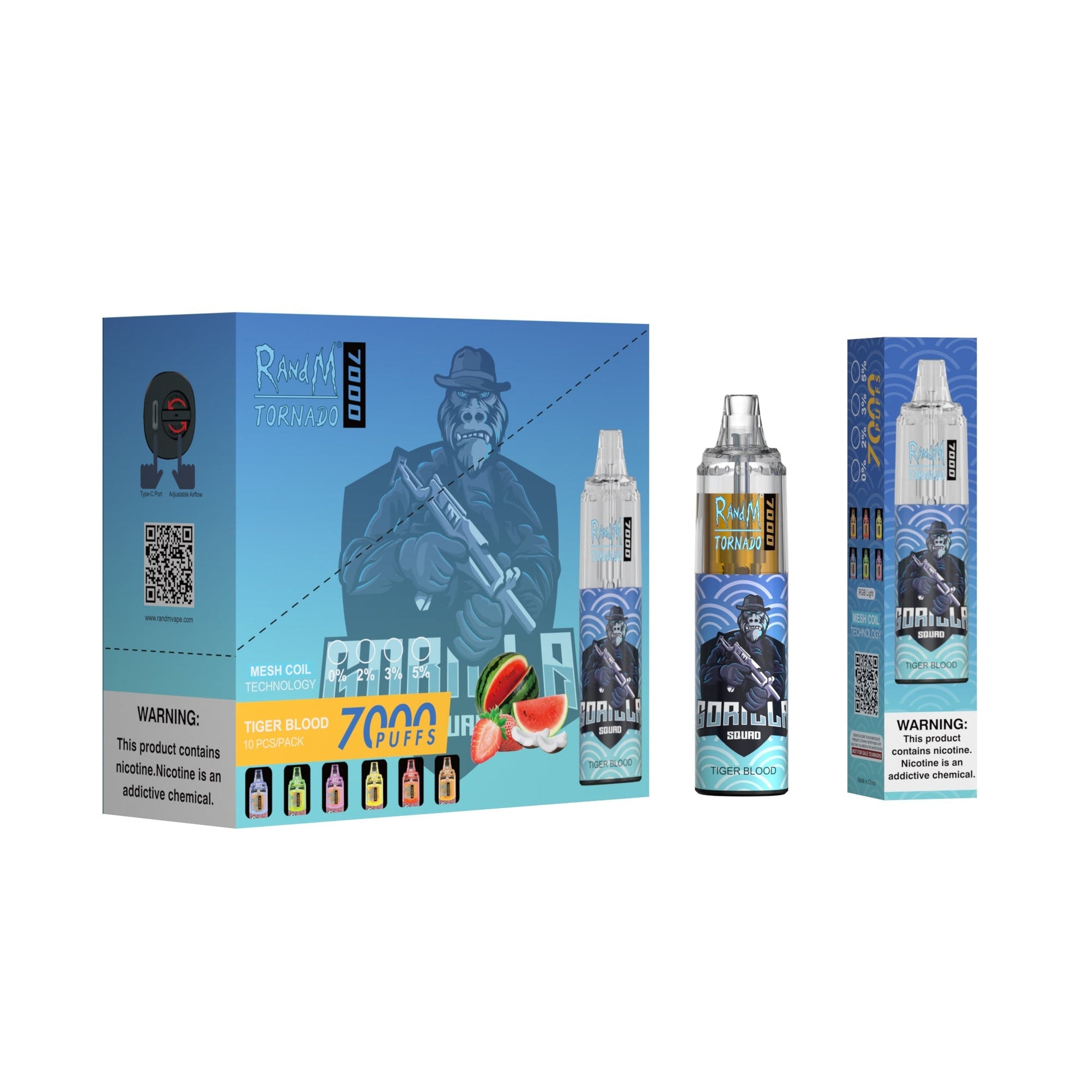 RAndM Tornado 7000 Puffs Disposable Vape (Pack of 10) - #Simbavapeswholesale#