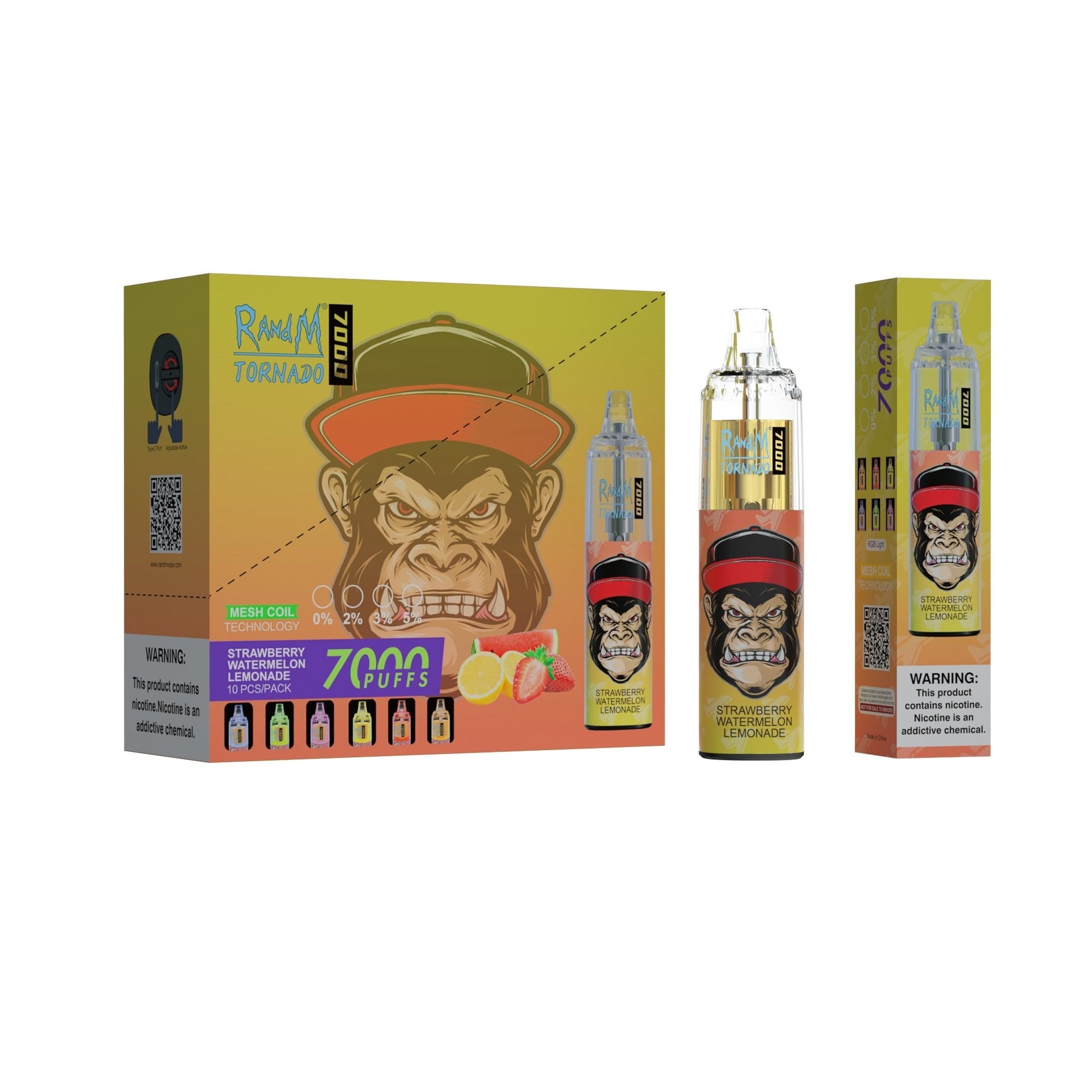 RAndM Tornado 7000 Puffs Disposable Vape (Pack of 10) - #Simbavapeswholesale#