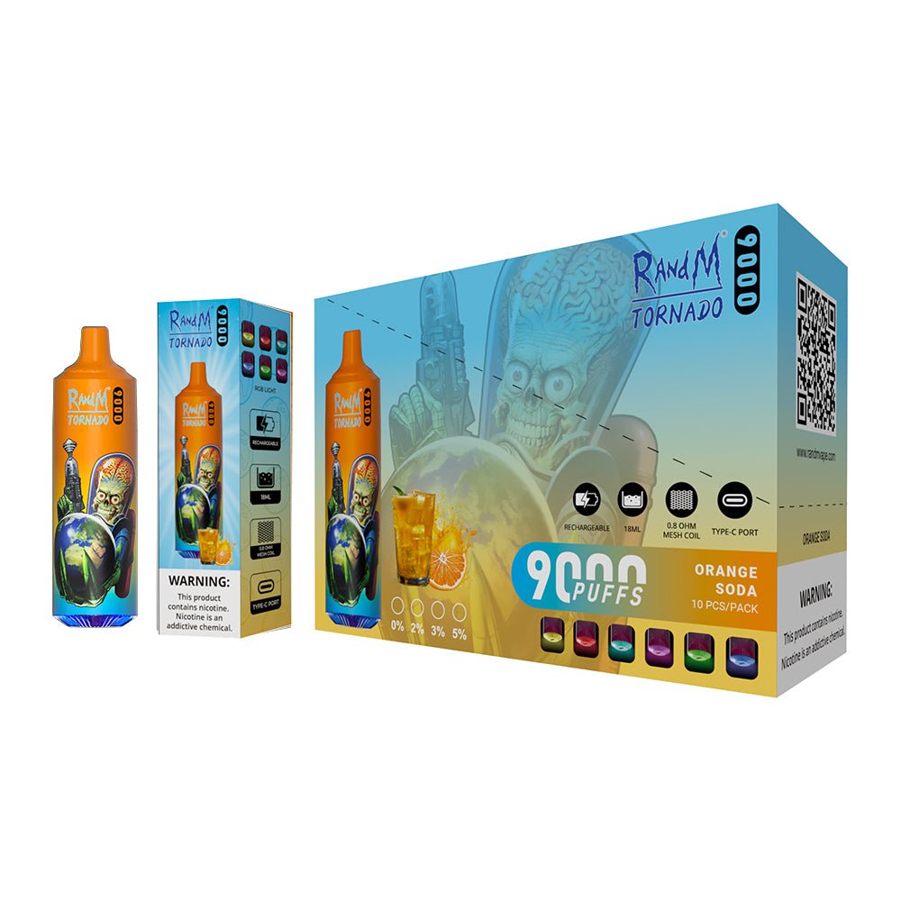 RAndM Tornado 9000 Puffs Disposable Vape (Pack of 10) - #Simbavapeswholesale#